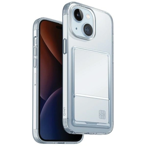 Kup Etui UNIQ Air Fender ID Apple iPhone 15 s přihrádkou na karty, nahé transparentní - UNIQ951 - {ean13} - Sklep Home Screen