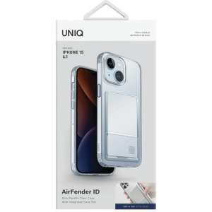 Etui UNIQ Air Fender ID Apple iPhone 15 Cardslot nude transparent