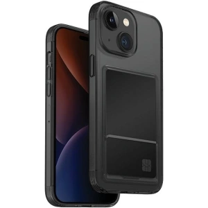 Etui UNIQ Air Fender ID Apple iPhone 15 Cardslot szary/smoked grey tinted