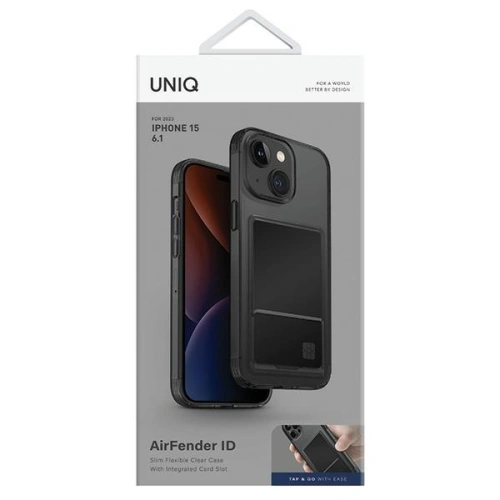 Kup Case UNIQ Air Fender ID Apple iPhone 15 Kartenfächer grau/rauchig grau getönt - UNIQ952 - {ean13} - Sklep Home Screen