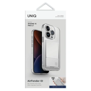 Etui UNIQ Air Fender ID Apple iPhone 15 Pro Cardslot nude transparent