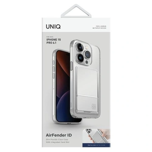 Kup Etui UNIQ Air Fender ID Apple iPhone 15 Pro Kártyafoglalat átlátszó nude - UNIQ953 - {ean13} - Sklep Home Screen