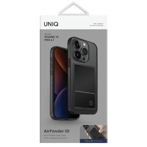 Kup Case UNIQ Air Fender ID Apple iPhone 15 Pro Kartenfach grau/rauchgrau getönt - UNIQ954 - {ean13} - Sklep Home Screen
