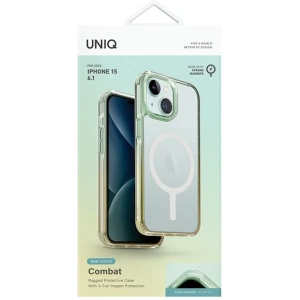 Etui UNIQ Combat Duo Apple iPhone 15 MagClick Charging zielono-żółty/sea green-soft yellow