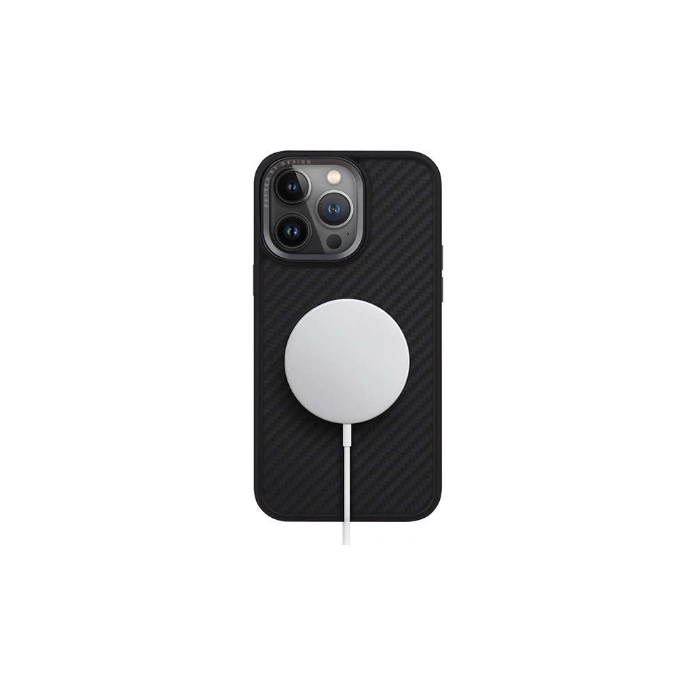 Etui UNIQ Keva Apple iPhone 15 Pro MagClick Charging czarny/carbon black