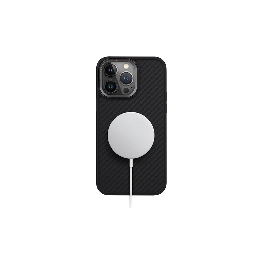 Etui UNIQ Keva Apple iPhone 15 Pro Max MagClick Charging czarny/carbon black