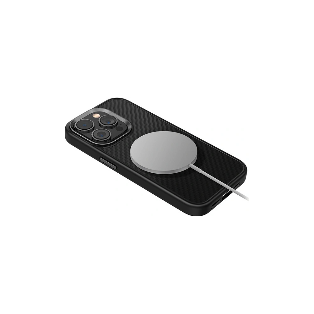 Etui UNIQ Keva Apple iPhone 15 Pro Max MagClick Charging czarny/carbon black