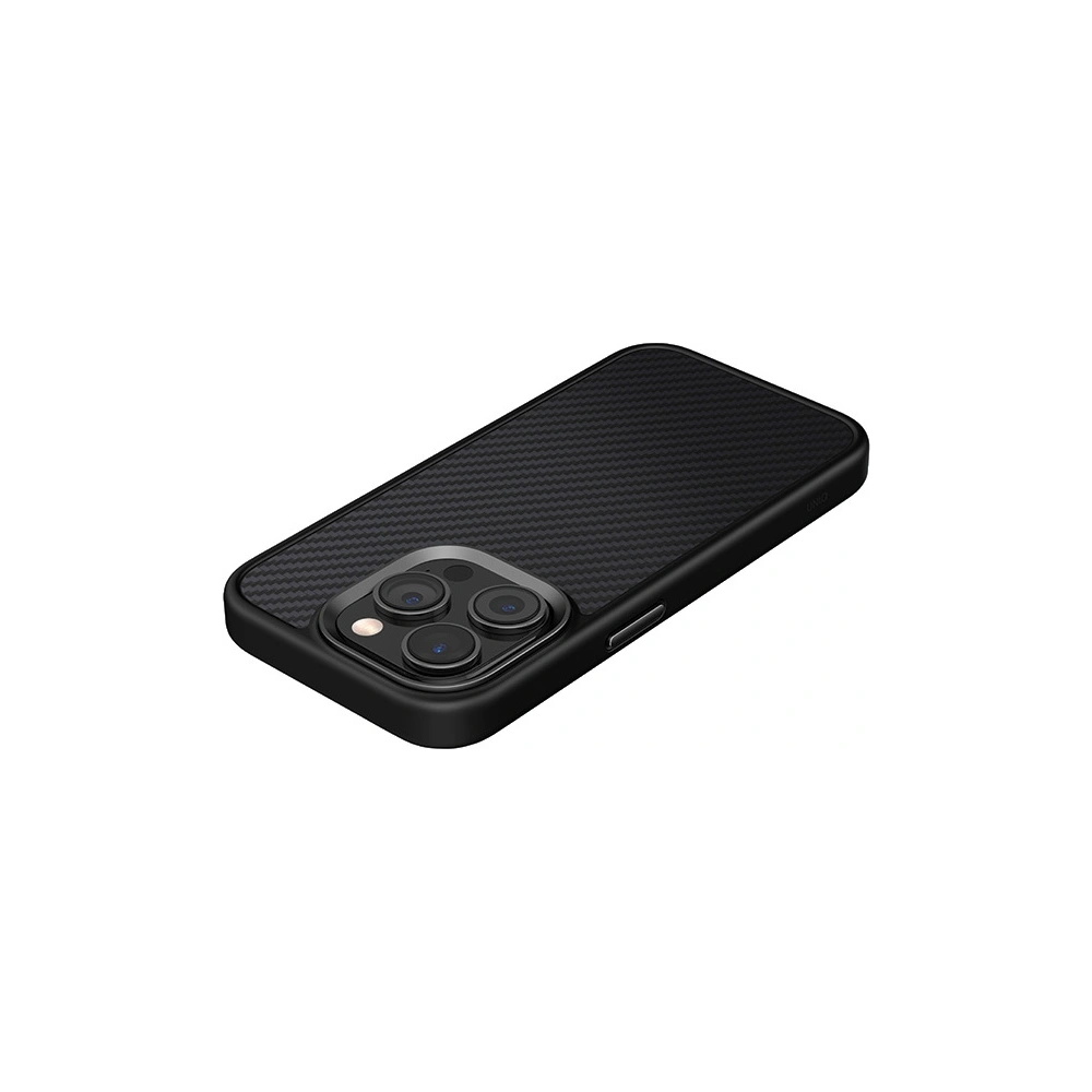 Etui UNIQ Keva Apple iPhone 15 Pro Max MagClick Charging czarny/carbon black