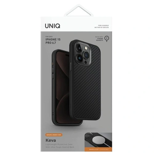 Buy UNIQ Keva Apple iPhone 15 Pro Max MagClick Charging carbon black - UNIQ964 - {ean13} - Home Screen Store Europe