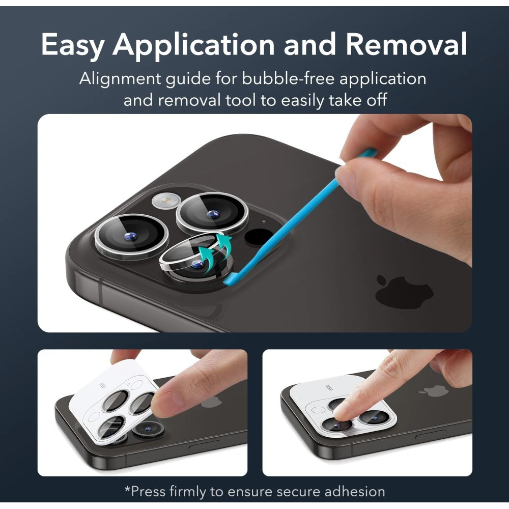 Szkło hartowane na aparat ESR Camera Lens Apple iPhone 15 Pro/15 Pro Max Clear