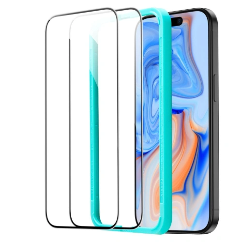 Buy ESR Tempered Glass Apple iPhone 15 Black [2 PACK] - ESR729 - {ean13} - Home Screen Store Europe