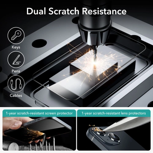 Kup ESR Apple Sticlă de sticlă călită iPhone 15 negru [2 PACK] - ESR729 - {ean13} - Sklep Home Screen