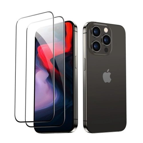 Kup ESR Apple Sticlă temperată iPhone 15 Pro Max negru [2 PACK] - ESR732 - {ean13} - Sklep Home Screen