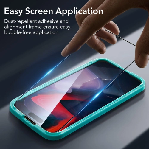Kup ESR Apple Sticlă temperată iPhone 15 Pro Max negru [2 PACK] - ESR732 - {ean13} - Sklep Home Screen