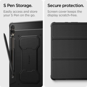 Kup Tok Spigen Rugged Armor Pro Samsung Galaxy Tab S9+ Plus / S10+ Plus 12.4 Fekete - SPN2940 - {ean13} - Sklep Home Screen