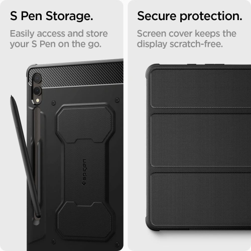 Buy Spigen Rugged Armor Pro Samsung Galaxy Tab S9+ Plus / S10+ Plus 12.4 Black - SPN2940 - {ean13} - Home Screen Store Europe