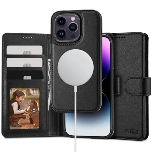 Kup Case Tech-Protect Wallet MagSafe Apple iPhone 15 Pro Max Schwarz - THP2287 - {ean13} - Sklep Home Screen