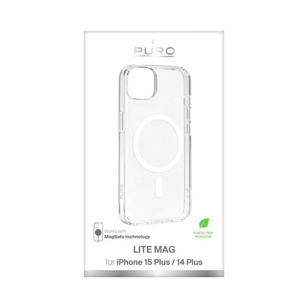 Etui PURO LITEMAG MagSafe Apple iPhone 15 Plus / 14 Plus (przezroczysty)