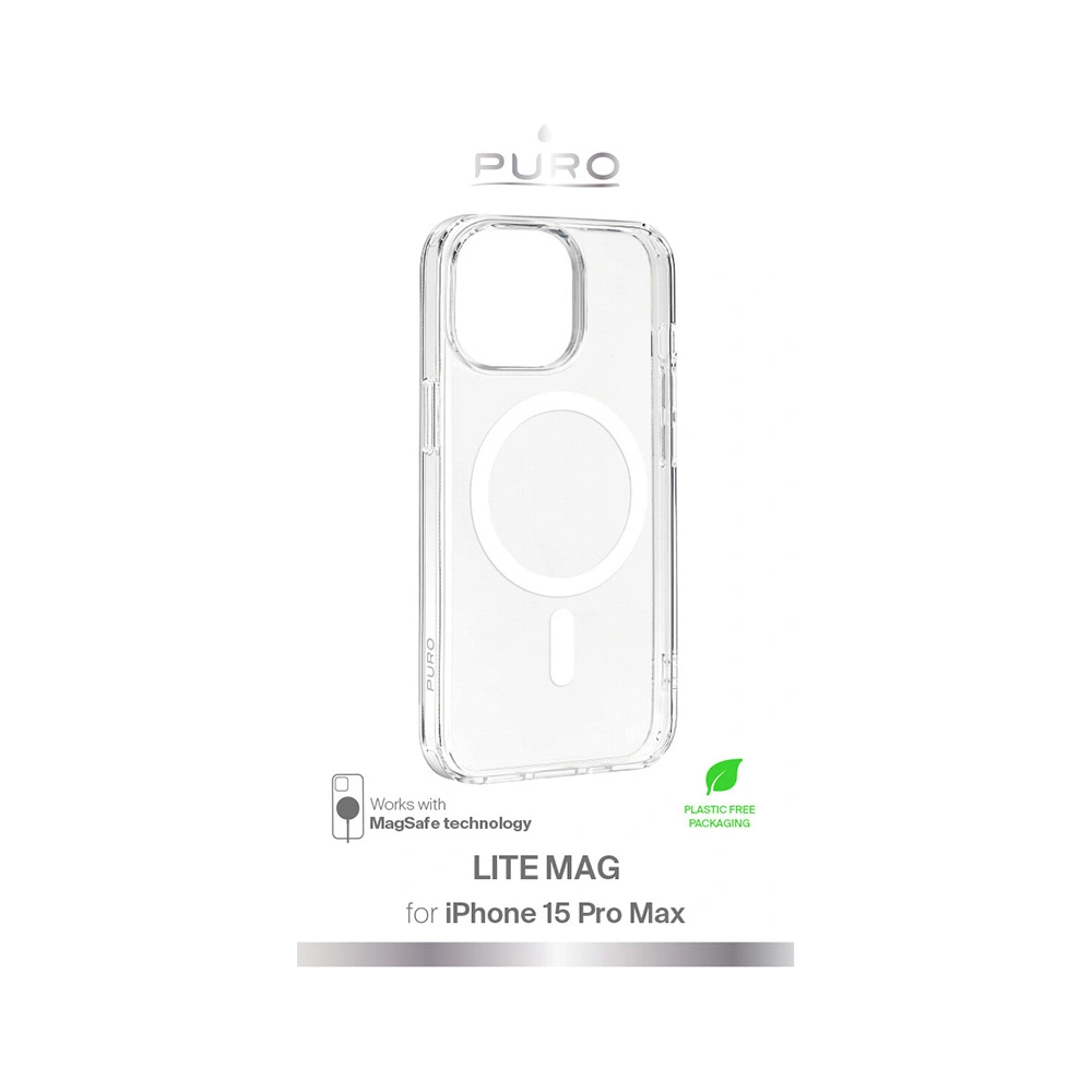 Etui PURO LITEMAG MagSafe Apple iPhone 15 Pro Max (przezroczysty)