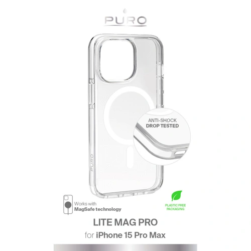Buy PURO LITEMAG PRO MagSafe Apple iPhone 15 Pro Max (clear) - PUR758 - {ean13} - Home Screen Store Europe