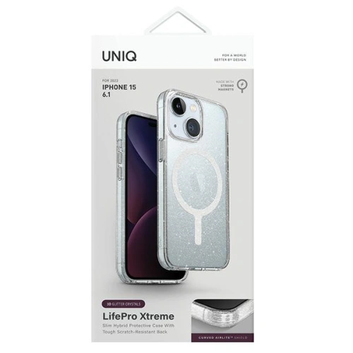 Kup Case UNIQ LifePro Xtreme Apple iPhone 15 MagClick Charging transparent/tinsel lucent - UNIQ966 - {ean13} - Sklep Home Screen