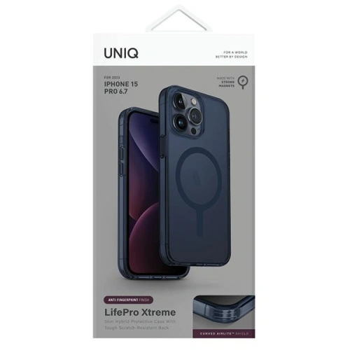 Kup Etui UNIQ LifePro Xtreme Apple iPhone 15 Pro Max MagClick Charging tmavě modrý/smoke blue - UNIQ971 - {ean13} - Sklep Home Screen
