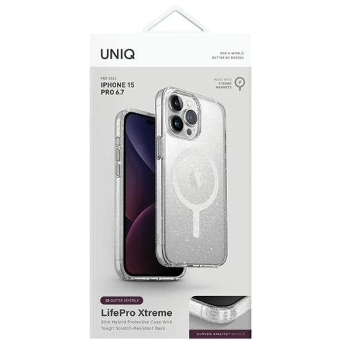 Kup Apple UNIQ LifePro Xtreme caz iPhone 15 Pro Max MagClick încărcare transparent/tinsel lucent - UNIQ972 - {ean13} - Sklep Home Screen
