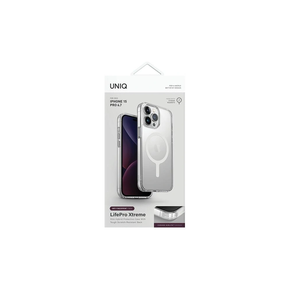 Etui UNIQ LifePro Xtreme Apple iPhone 15 Pro Max MagClick Charging przeźroczysty/frost clear
