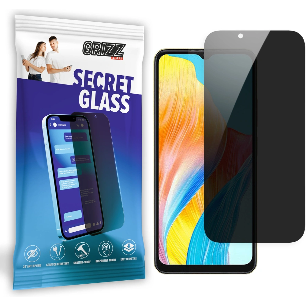 Matowe szkło prywatyzujące GrizzGlass SecretGlass do Oppo A38