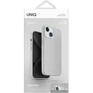 Etui UNIQ Lino Hue Apple iPhone 15 MagClick Charging jasnoszary/chalk grey
