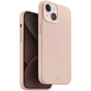 Etui UNIQ Lino Hue Apple iPhone 15 MagClick Charging różowy/blush pink