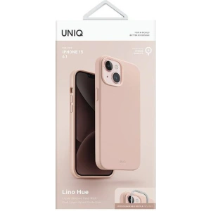 Etui UNIQ Lino Hue Apple iPhone 15 MagClick Charging różowy/blush pink