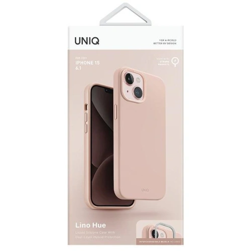Kup Etui UNIQ Lino Hue Apple iPhone 15 MagClick Charging růžový/blush pink - UNIQ977 - {ean13} - Sklep Home Screen