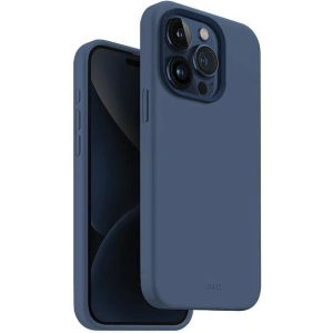 Etui UNIQ Lino Hue Apple iPhone 15 Pro MagClick Charging granatowy/navy blue
