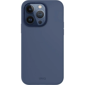 Etui UNIQ Lino Hue Apple iPhone 15 Pro MagClick Charging granatowy/navy blue