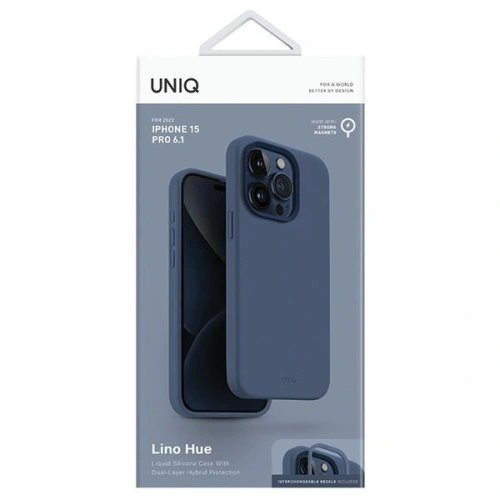 Kup Etui UNIQ Lino Hue Apple iPhone 15 Pro MagClick Charging tmavě modré/navy blue - UNIQ978 - {ean13} - Sklep Home Screen