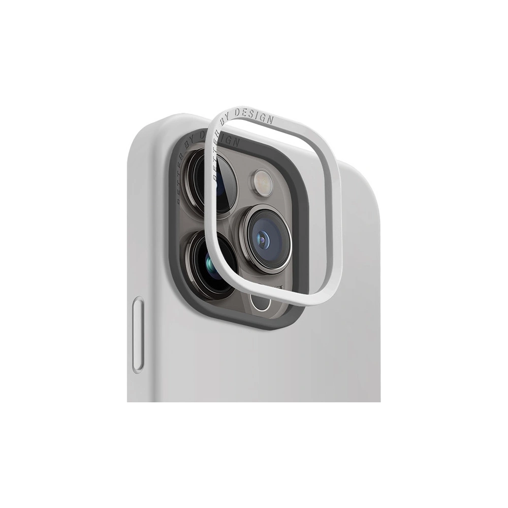 Etui UNIQ Lino Hue Apple iPhone 15 Pro MagClick Charging jasnoszary/chalk grey