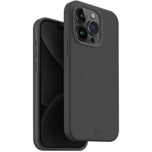 Etui UNIQ Lino Hue Apple iPhone 15 Pro MagClick Charging szary/charcoal grey