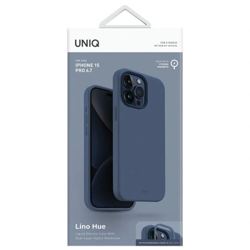 Kup Etui UNIQ Lino Hue Apple iPhone 15 Pro Max MagClick Charging granatowy/navy blue - UNIQ983 - {ean13} - Sklep Home Screen