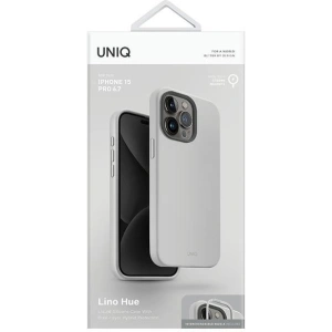 Kup Etui UNIQ Lino Hue Apple iPhone 15 Pro Max MagClick Charging jasnoszary/chalk grey - UNIQ984 - {ean13} - Sklep Home Screen