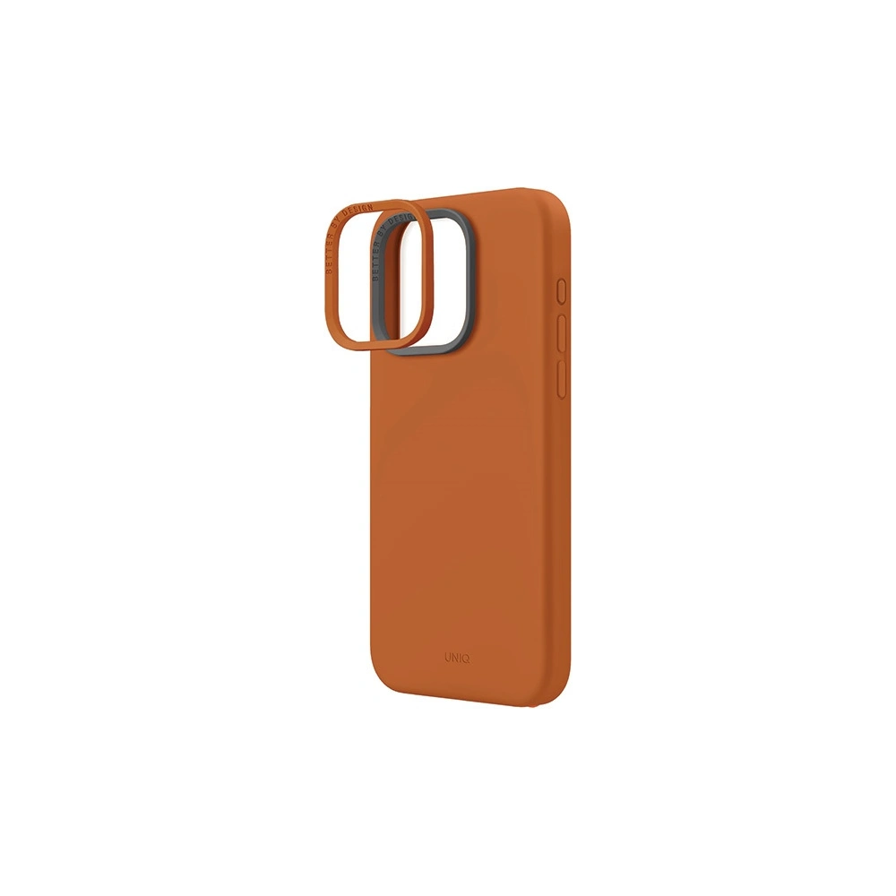 Etui UNIQ Lino Hue Apple iPhone 15 Pro Max MagClick Charging pomarańczowy/sunset orange