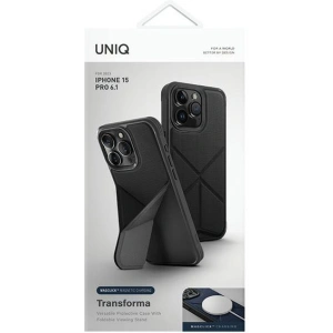 Etui UNIQ Transforma Apple iPhone 15 Pro MagClick Charging czarny/ebony black