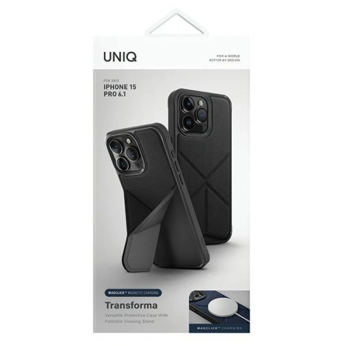 Kup Case UNIQ Transforma Apple iPhone 15 Pro MagClick Charging schwarz/ebony black - UNIQ988 - {ean13} - Sklep Home Screen