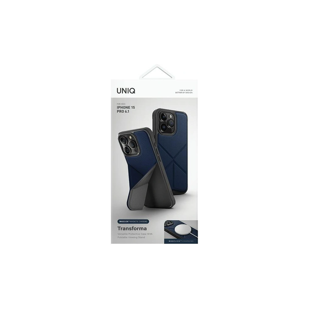 Etui UNIQ Transforma Apple iPhone 15 Pro MagClick Charging niebieski/electric blue
