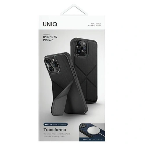 Kup Case UNIQ Transforma Apple iPhone 15 Pro Max MagClick Charging schwarz/ebony black - UNIQ990 - {ean13} - Sklep Home Screen