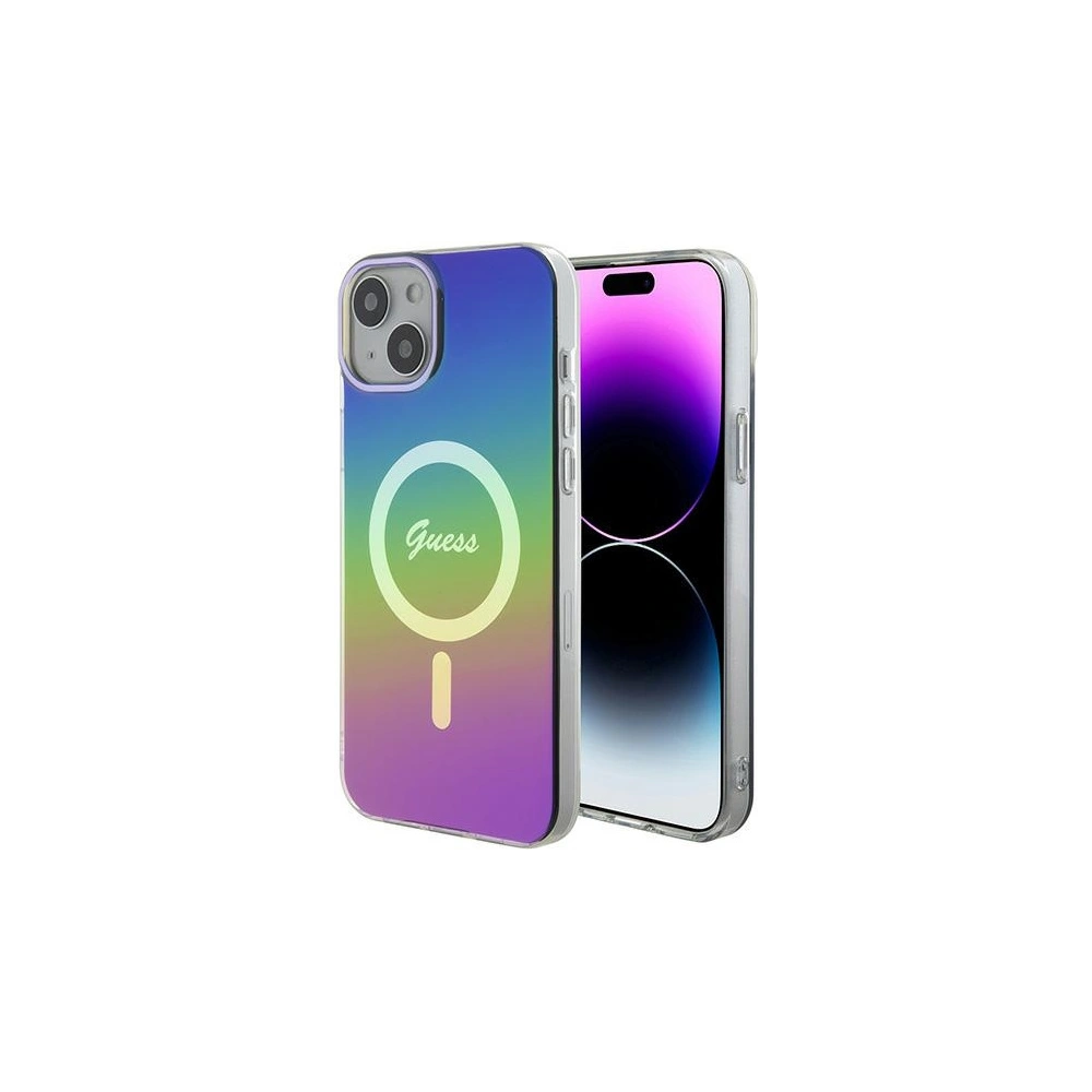 Etui Guess GUHMP15MHITSK Apple iPhone 15 Plus / 14 Plus hardcase IML Iridescent MagSafe wielokolorowy/rainbow