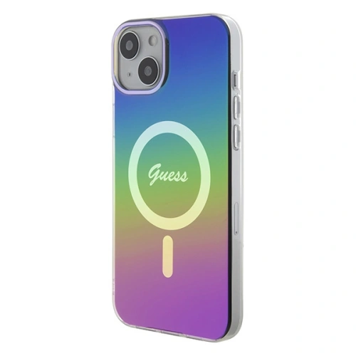 Buy Guess GUHMP15MHITSK Apple iPhone 15 Plus / 14 Plus hardcase IML Iridescent MagSafe rainbow - GUE2880 - {ean13} - Home Screen Store Europe
