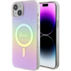 Etui Guess GUHMP15MHITSP Apple iPhone 15 Plus / 14 Plus hardcase IML Iridescent MagSafe różowy/pink