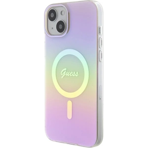Etui Guess GUHMP15MHITSP Apple iPhone 15 Plus / 14 Plus hardcase IML Iridescent MagSafe różowy/pink