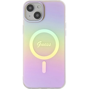 Etui Guess GUHMP15MHITSP Apple iPhone 15 Plus / 14 Plus hardcase IML Iridescent MagSafe różowy/pink
